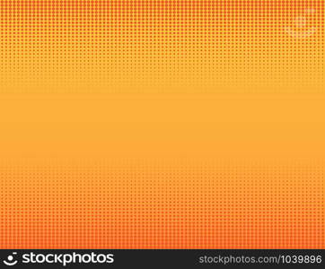 Vector illustration of orange halftone banners background