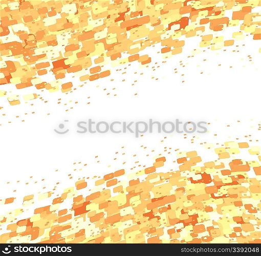 Vector illustration of organic wave surface made of brown squares
