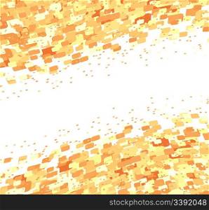 Vector illustration of organic wave surface made of brown squares