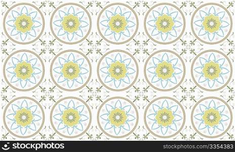 Vector illustration of Original seamless floral pattern