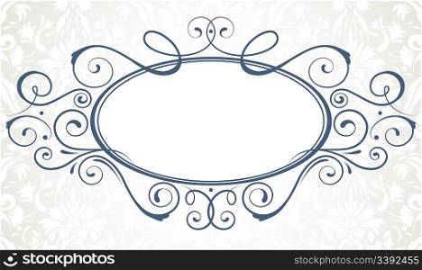 Vector illustration of ornamental original vector design element for titling frame