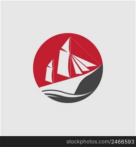 vector illustration of phinisi logo design template