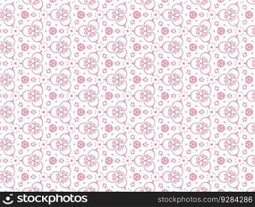 Vector Illustration of Pink Abstract Mandala or Ikat Texture Seamless Pattern for Wallpaper Background. 