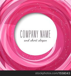 Vector illustration of pink swirl abstract background with space for ypur text. Templete, mock up for your presentation, greeting card and web sites