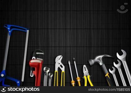 Vector illustration of Plumber tools icon set