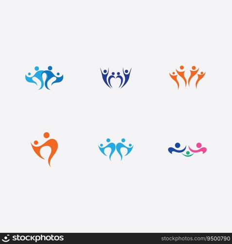 vector illustration of prosperous family logo design template