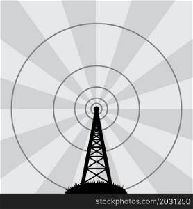 vector illustration of radio tower