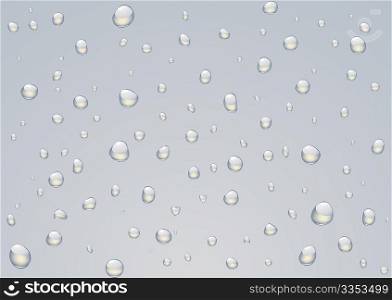 Vector illustration of Rain drops on a window.