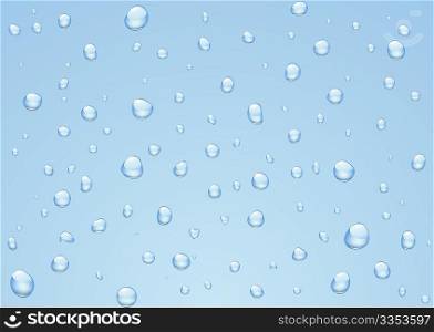 Vector illustration of Rain drops on a window.