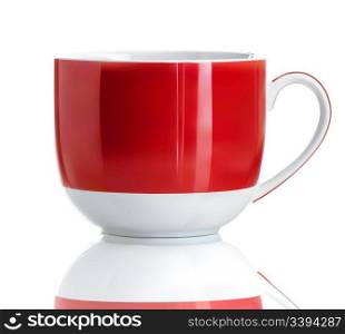 Vector illustration of Realistic Cool red tea cup over white background