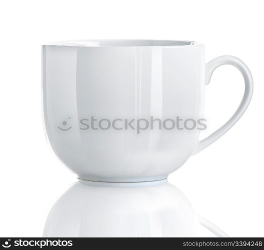 Vector illustration of Realistic Cool tea cup over white background