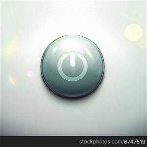 Vector illustration of realistic round power button