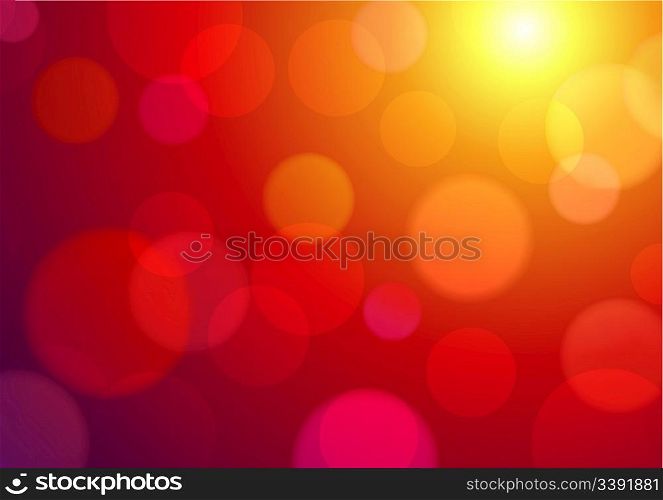 Vector illustration of red abstract glowing background