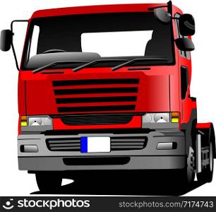 Vector illustration of red truck