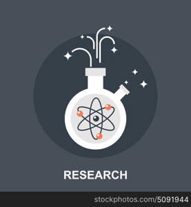 Vector illustration of research flat design concept.