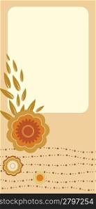 Vector Illustration of retro nature design greeting card with copy space for your text