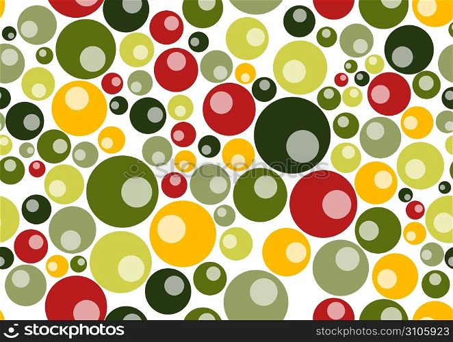 Vector illustration of retro pattern background made up of many circle shapes.