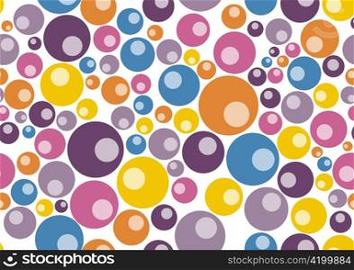 Vector illustration of retro pattern background made up of many circle shapes.