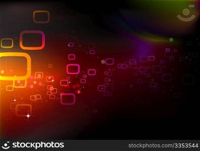 Vector illustration of retro style Abstract background
