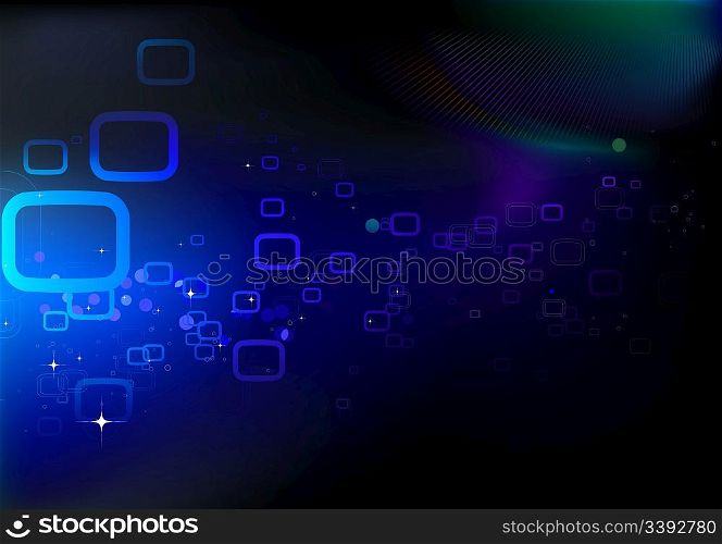 Vector illustration of retro style blue Abstract background