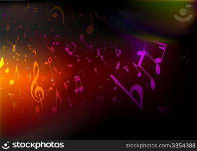 Vector illustration of retro style music Abstract background