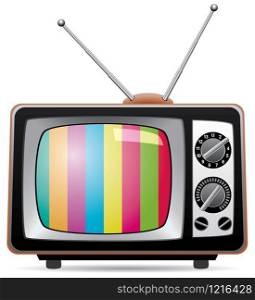 vector illustration of retro tv set