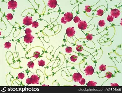 Vector illustration of rose floral pattern . Retro abstract Background.