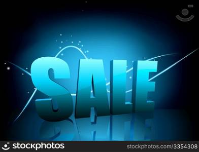 Vector illustration of sale styled design with Abstract lines background