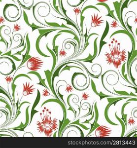 Vector illustration of seamless floral wallpaper