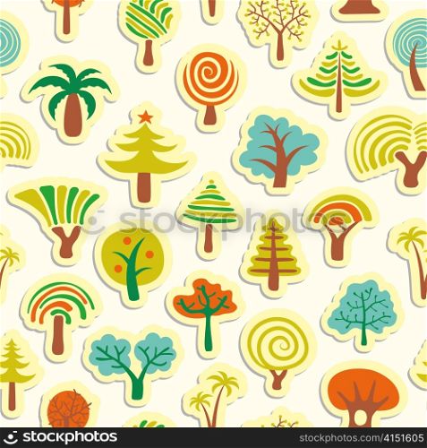 Vector Illustration of Seamless Nature Wallpaper or Background