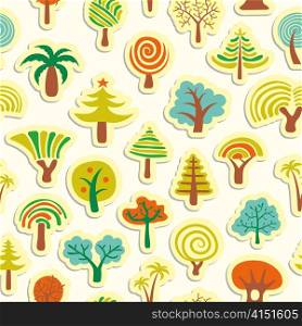 Vector Illustration of Seamless Nature Wallpaper or Background