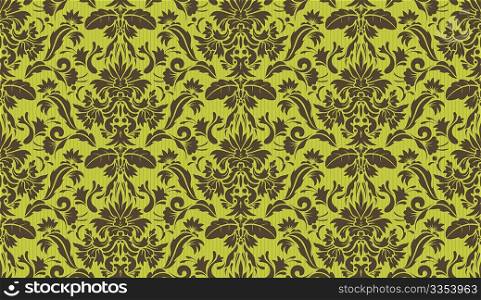 Vector illustration of Seamless Ornate floral Decorative wallpaper background.