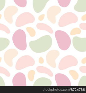 Vector illustration of seamless pattern of minimalist camouflage ornament drawn with pastel colors.  seamless pattern of minimalist camouflage ornament drawn with pastel colors