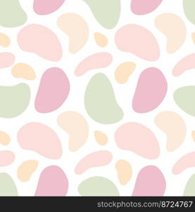 Vector illustration of seamless pattern of minimalist camouflage ornament drawn with pastel colors. Seamless camouflage pattern of pastel colors