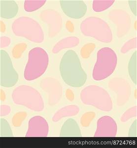 Vector illustration of seamless pattern of minimalist camouflage ornament drawn with pastel colors. Seamless camouflage pattern of pastel colors