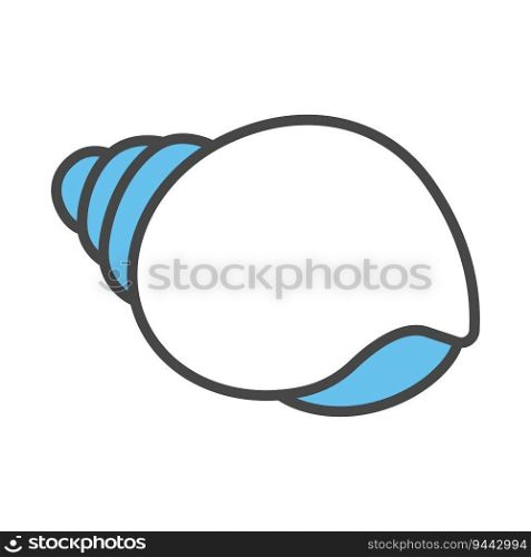 Vector illustration of seashell isolated on white background on trendy design