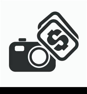 Vector illustration of sell photo concept icon