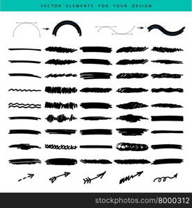 Vector illustration of Set include markers elements