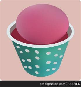 Vector illustration of shave ice in cup
