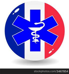 Vector illustration of signs national medicine of France