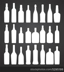Vector Illustration of Silhouette Alcohol Bottle EPS10. Vector Illustration of Silhouette Alcohol Bottle