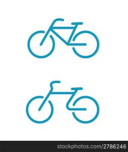 Vector illustration of Simple bicycle icons
