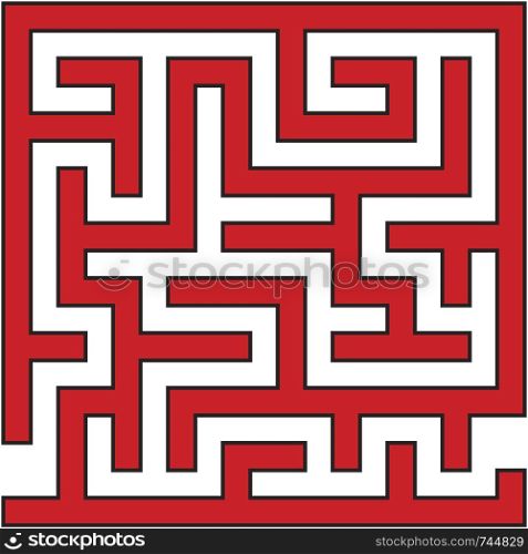 Vector Illustration of Simple Labyrinth Maze