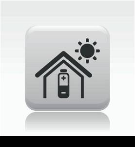 Vector illustration of single bioenergy home icon. Vector illustration of single isolated bioenergy home icon