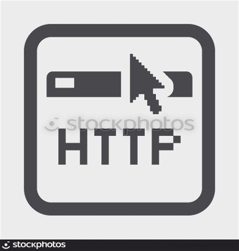 Vector illustration of single browser web icon. Vector illustration of single isolated browser web icon