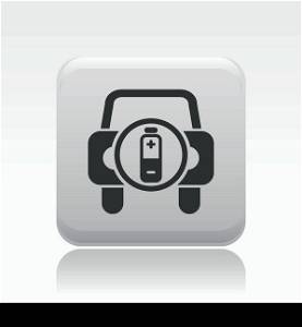 Vector illustration of single car battery icon. Vector illustration of single isolated car battery icon