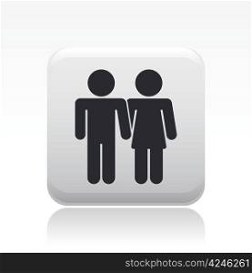 Vector illustration of single couple icon. Vector illustration of single isolated couple icon