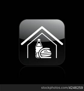 Vector illustration of single fast food icon. Vector illustration of single isolated fast food icon