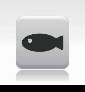 Vector illustration of single fish icon. Vector illustration of single isolated fish icon