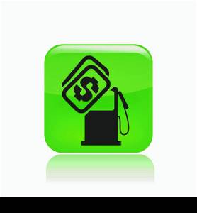 Vector illustration of single fuel price icon. Vector illustration of single isolated fuel price icon